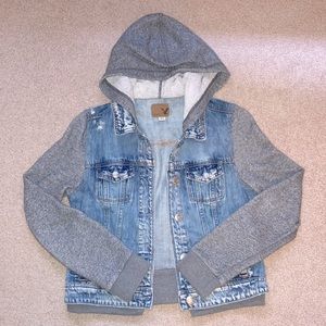 American Eagle sweater jean jacket